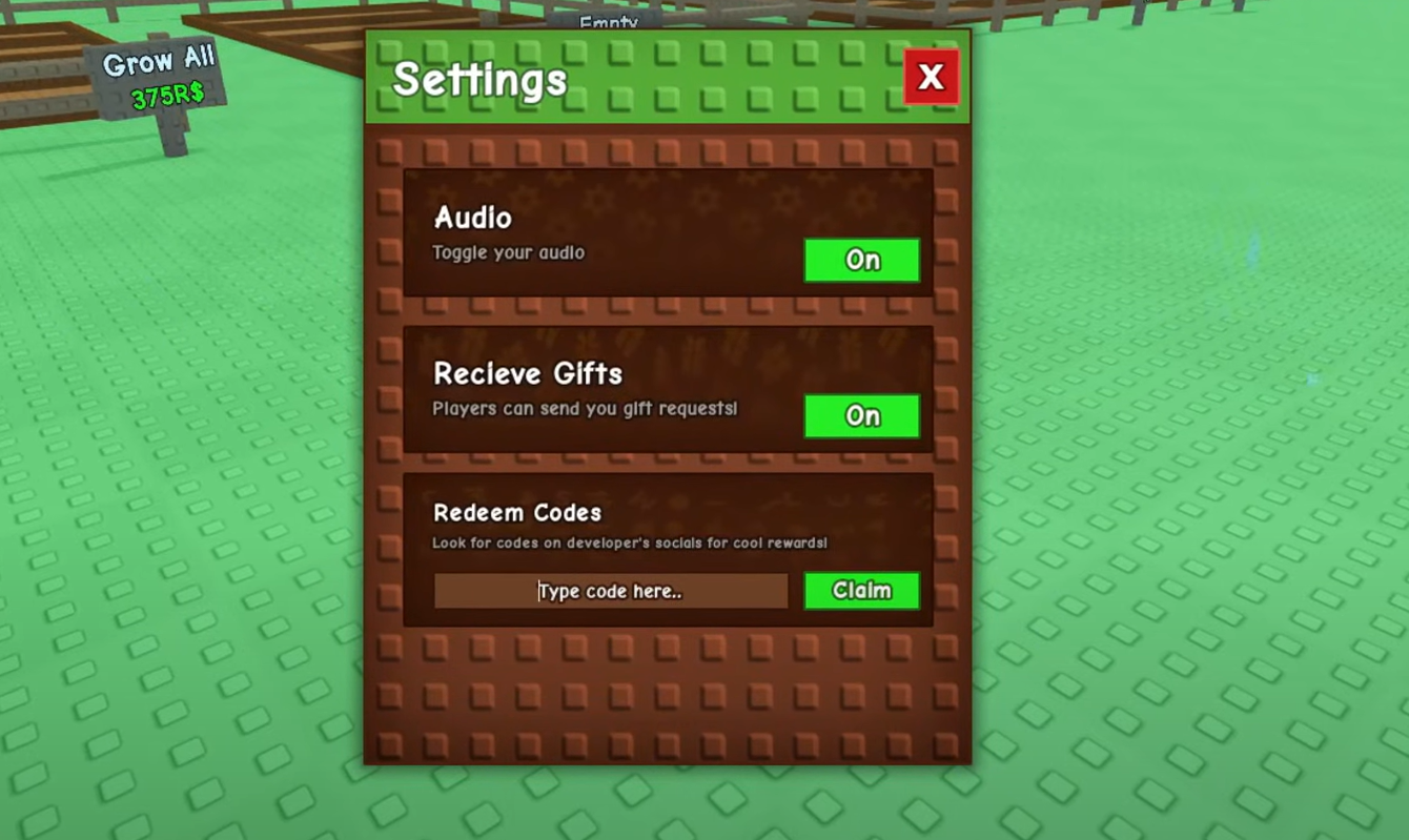 Grow a Garden Codes